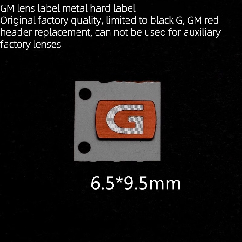 For SONY Black G to Red GM Master lens label accessory G Master Metal label