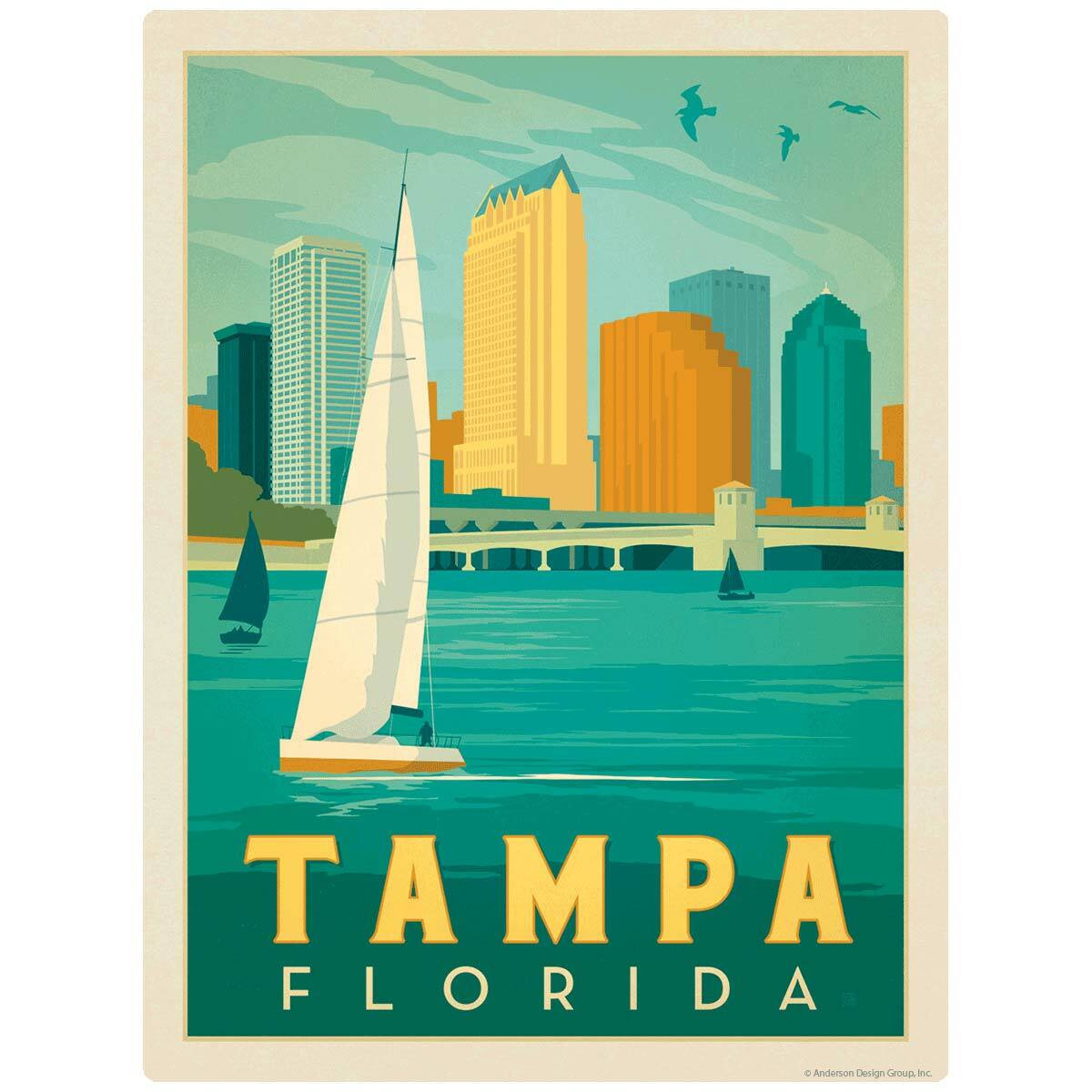 Tampa Florida Decal Peel and Stick