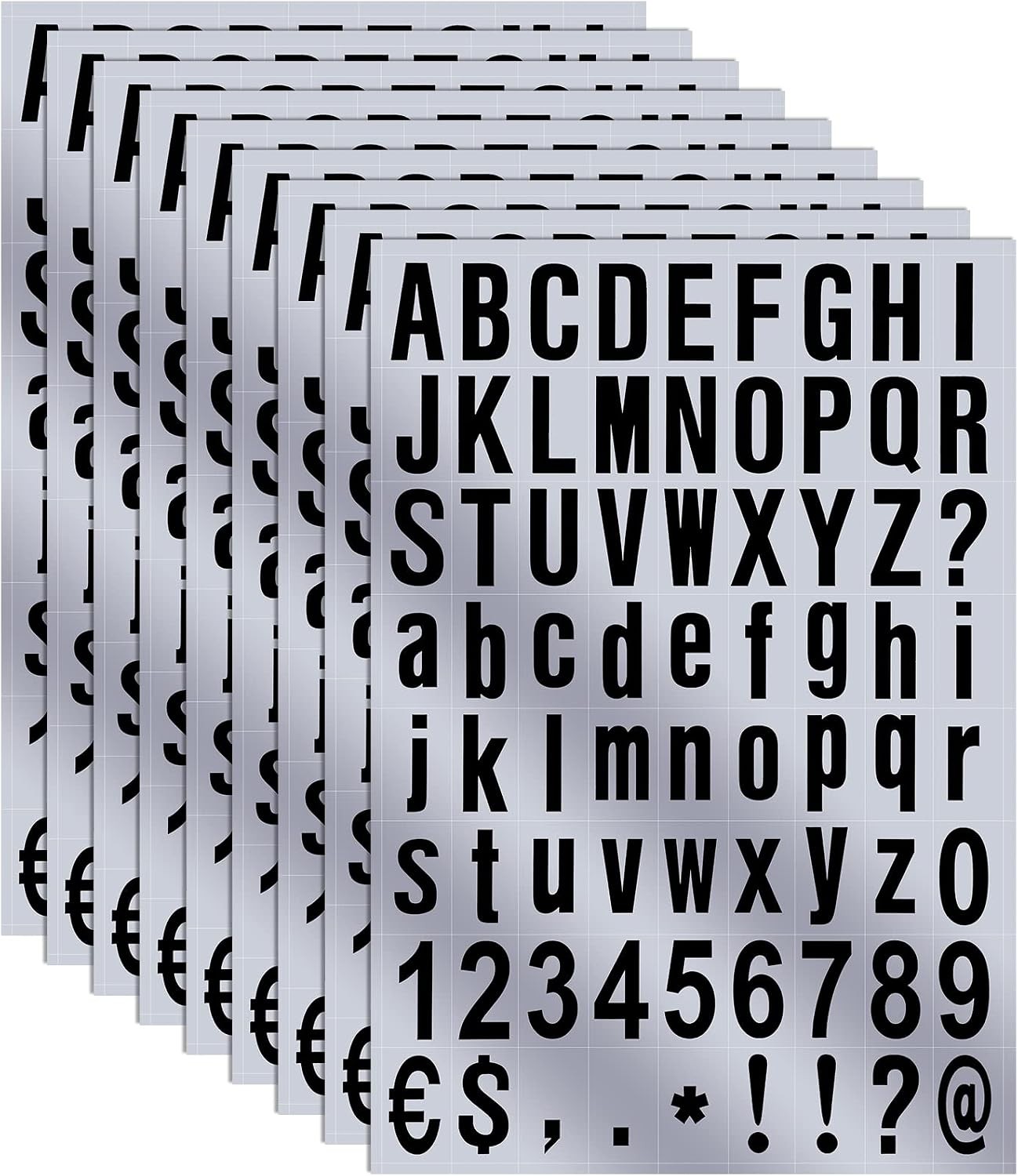 8 Sheets Mailbox Numbers Sticker Self-Adhesive Vinyl Letters Numbers Kit Mailbox