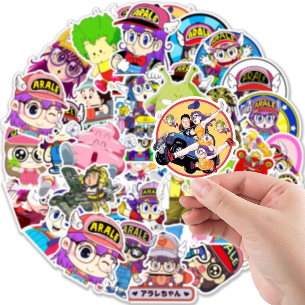 50 Pcs Stickers Dr Slump Arale Anime Skateboard Fridge Phone Car Laptop Vinyl