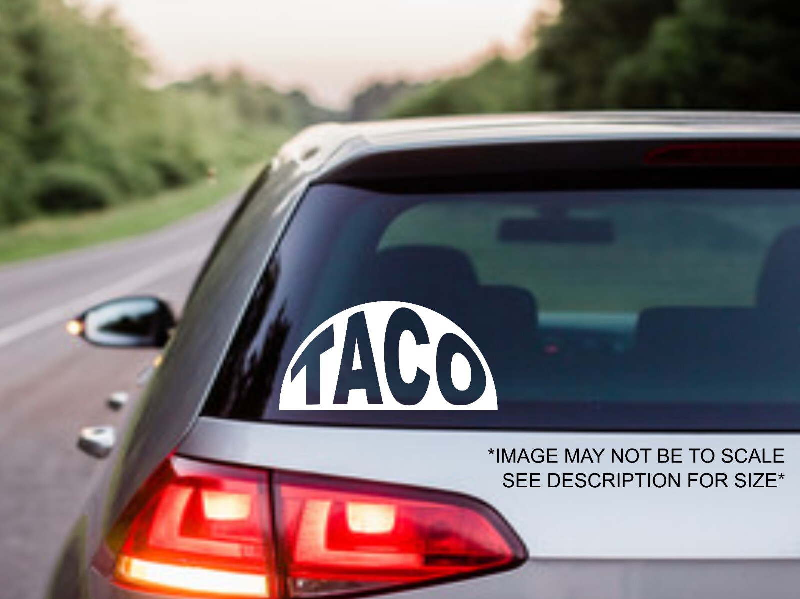 TACO Decal, Trump always chickens out, funny political sticker