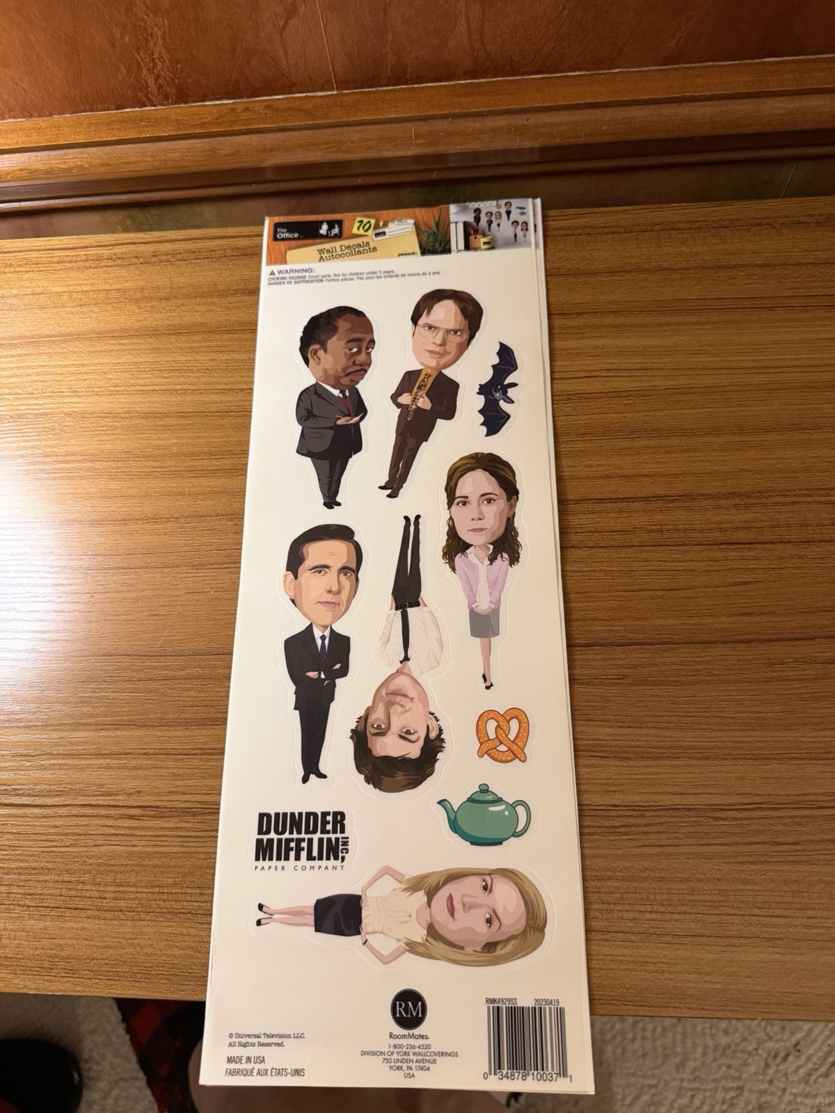 THE OFFICE 10 Wall Decals Removable & Repositional 5” Fat Head Stickers NEW