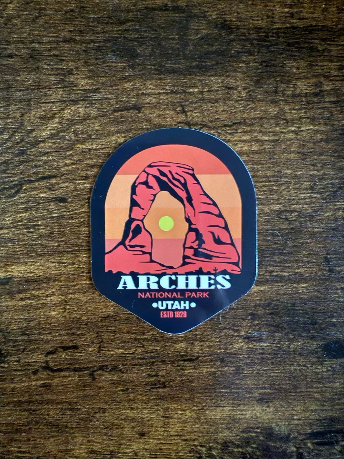 Arches National Park Utah Vinyl Sticker 2.125”w x 2.75”h