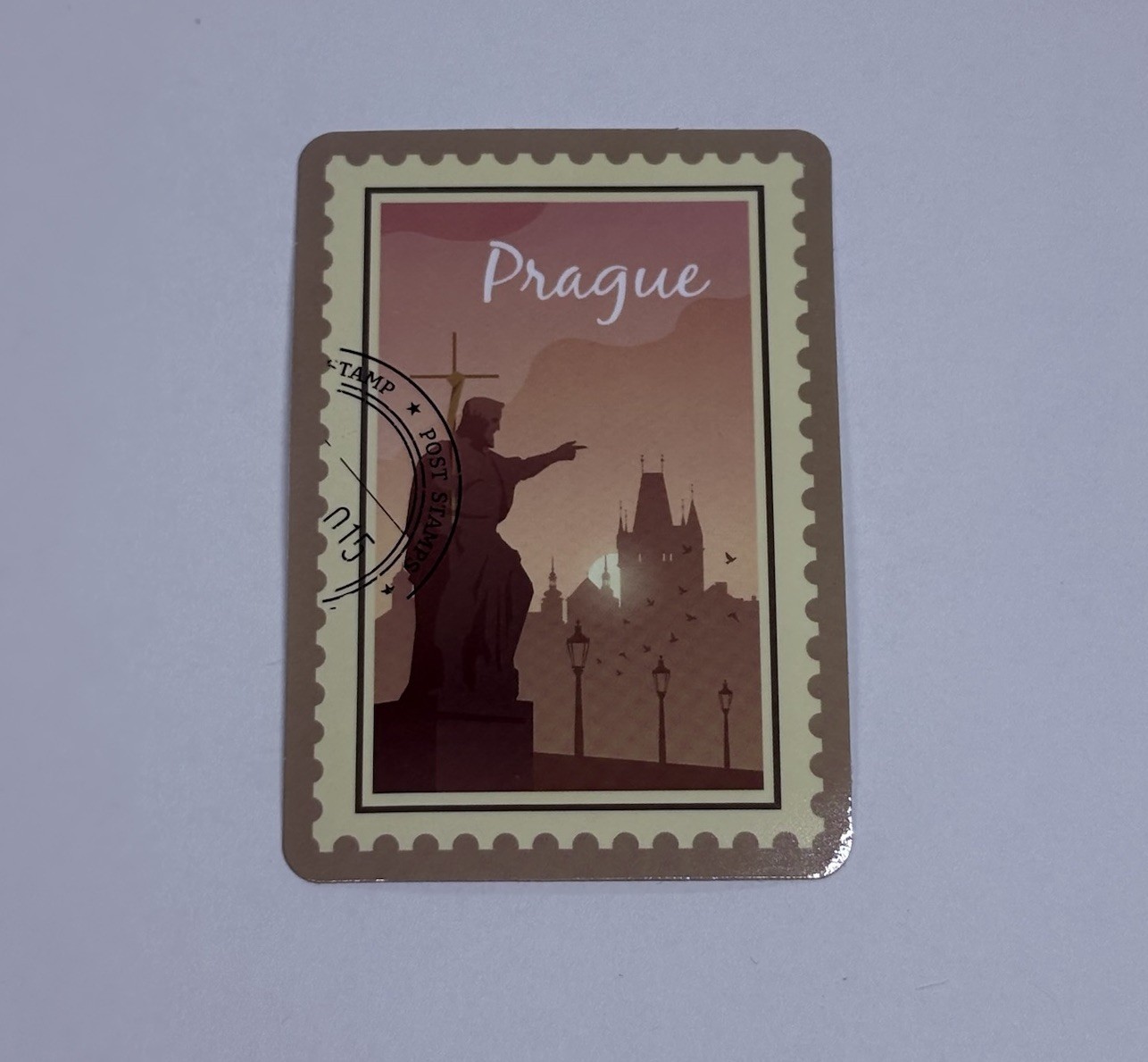 Prague Postage Stamp Novelty Sticker Vinyl Decal Travel Landscape Cool Art Tc9