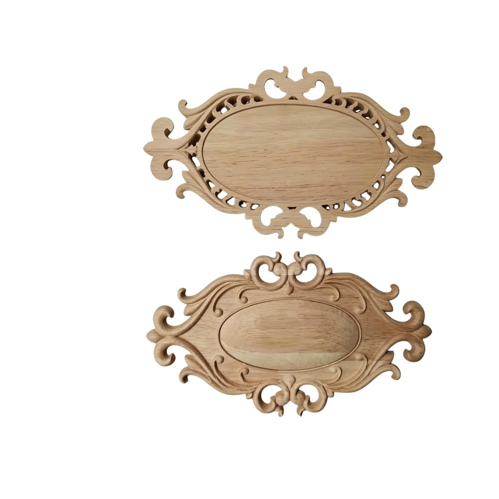 Wood Carving Home Decor Applique Vintage Style Door Wall Mount 4 Size Options