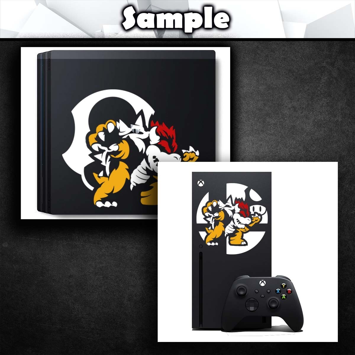 Bowser Super Mario Bros Vinyl Decal Sticker (Nintendo Car Laptop PC Tower Decor)