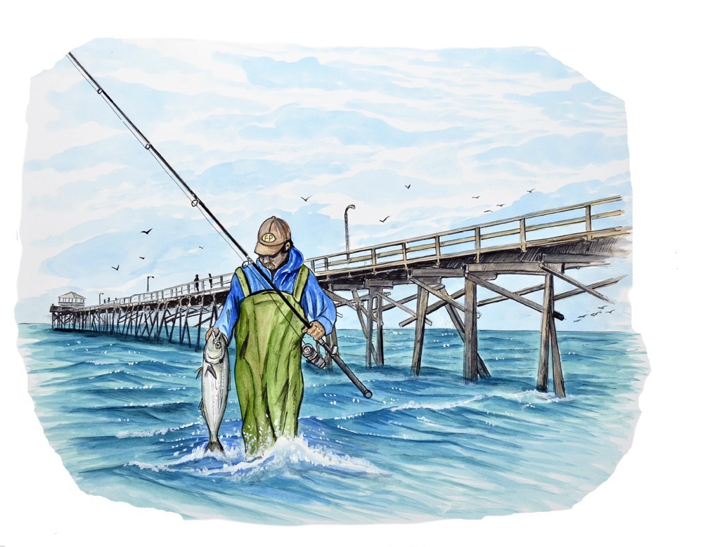 Decal Vinyl Sticker Fisherman Pier – Printed Vinyl Decal Made in USA