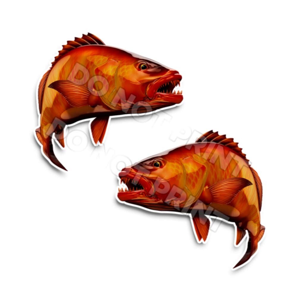 Cubera Snapper Decals Fish Stickers Tackle Box RV Truck Trailer Camping AFP-0177