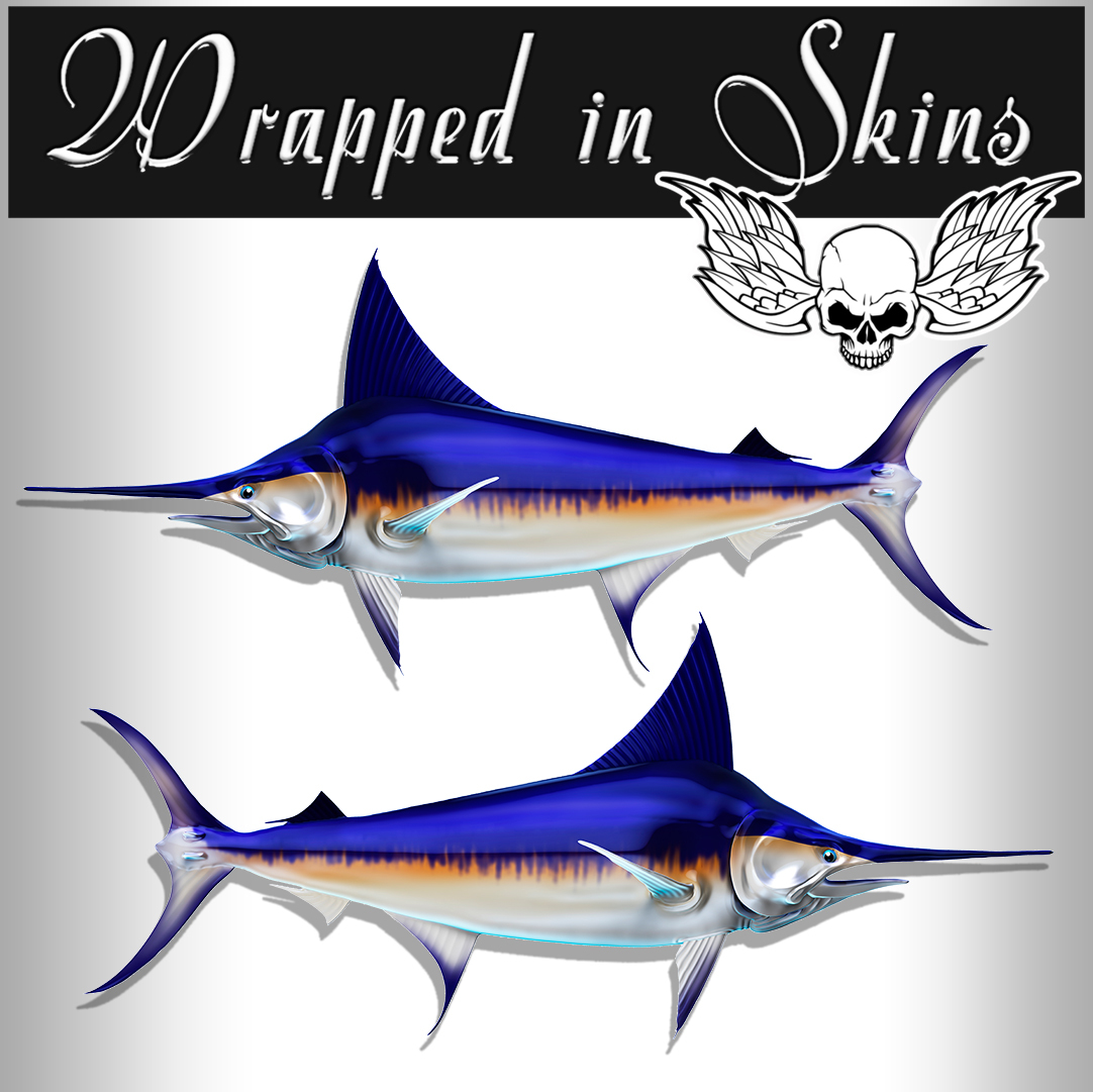 Swordfish Decals Fish Stickers Fishing Stickers RV Decals Vinyl Graphic AFP-0080