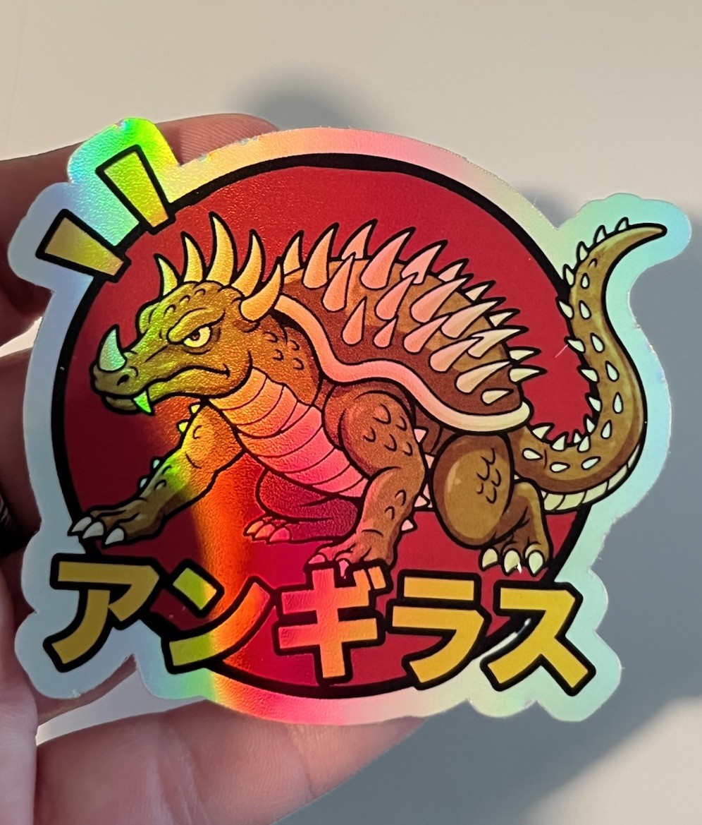 Anguirus Holographic 3 Inch Kaiju Monster Waterproof Sticker