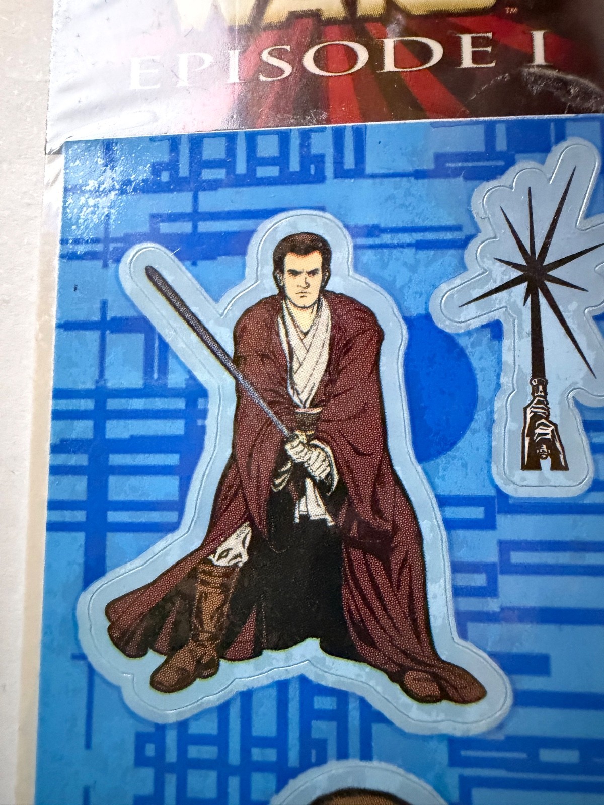 Vintage 1999 Sandylion Star Wars Episode I Obi‑Wan Kenobi StickerSealed LAST ONE