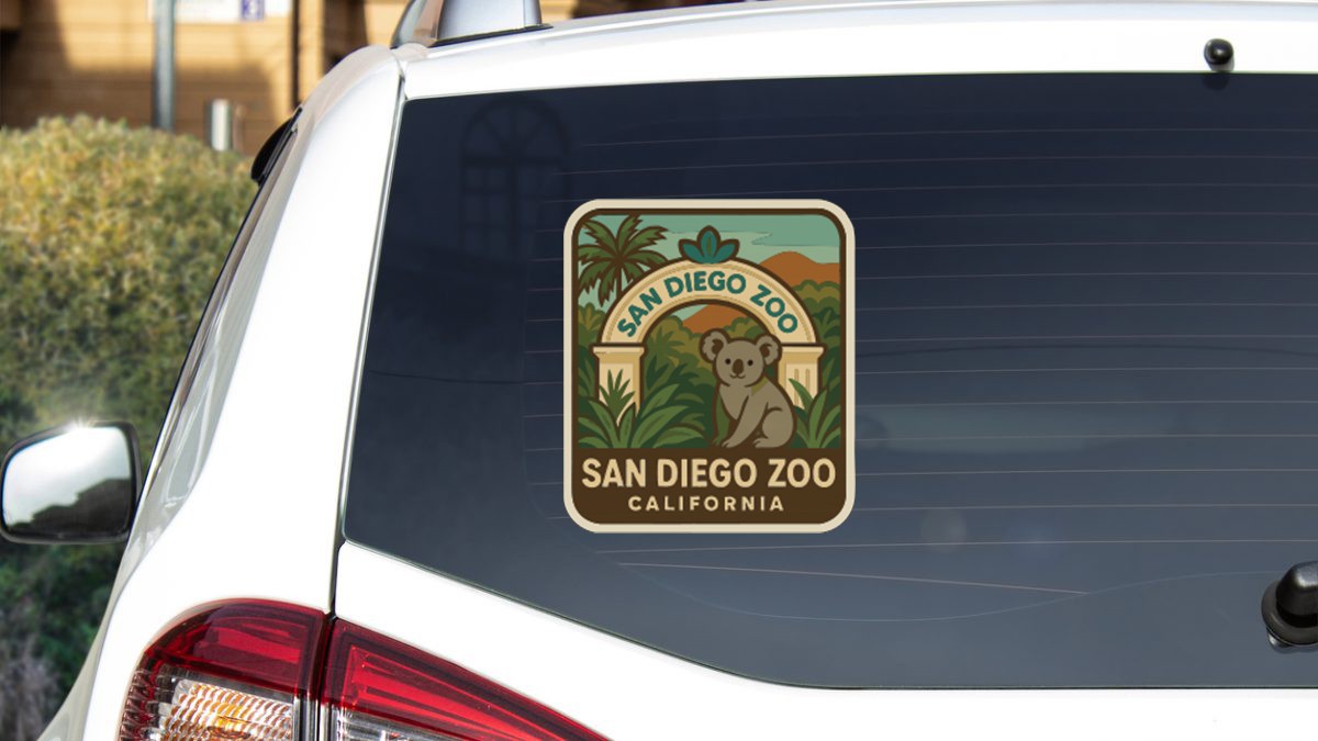 San Diego Zoo California Sticker Decal Vinyl Die-Cut Symbolic Landmark Design