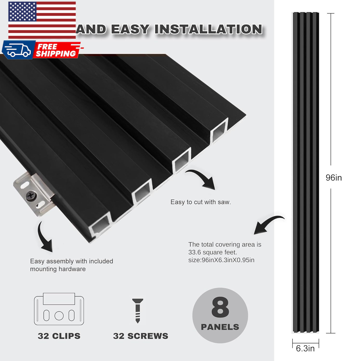 Black Wall Panels for Interior Walldecor Accent Wallpanels for Bedroom Livingroo
