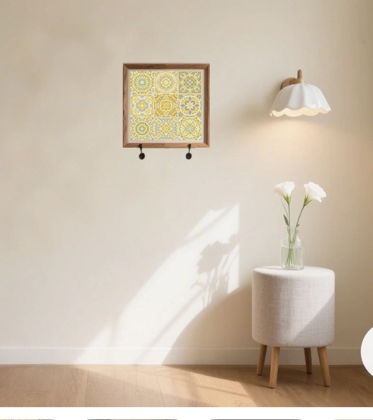 36 Pcs 9 Style Mosaic Style Peel and Stick Wall Tile Sticker Mustard Color Wa…