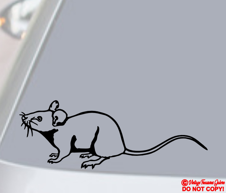 MOUSE Vinyl Decal Sticker Car Rear Window Wall Bumper HOUSE ANIMAL PET RODENT