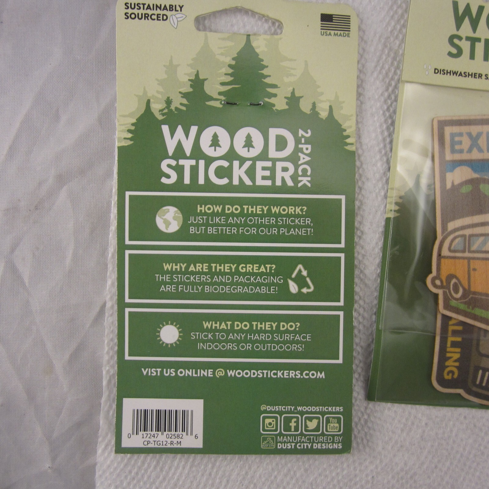 Wood Stickers Sustainably Sourced Real Wood Flexible And Eco Friendly Dust City.