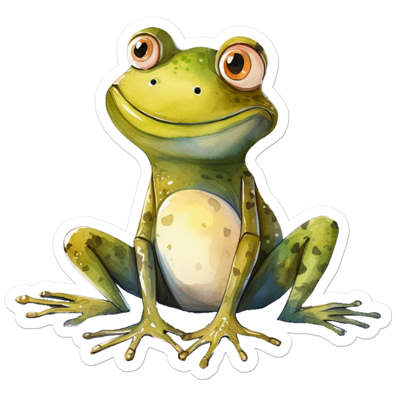 Cute Green Frog – Vinyl Decal Sticker – Car Window Laptop – ebn12552