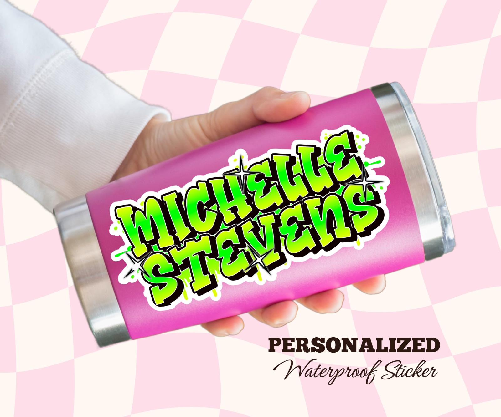 Personalized Graffiti Name Sticker Vinyl Decal Waterproof Laptop Bottle Gift Tag