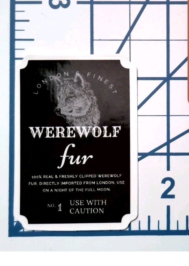 Werewolf Fur London Finest Sticker Vinyl Die Cut Scrapbook Journal Decal Gothic