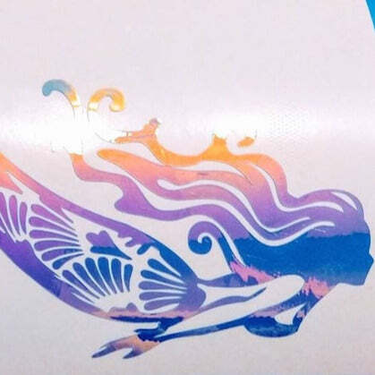 Mermaid life Decal for car boat laptop Tumbler blue gold holographic sticker