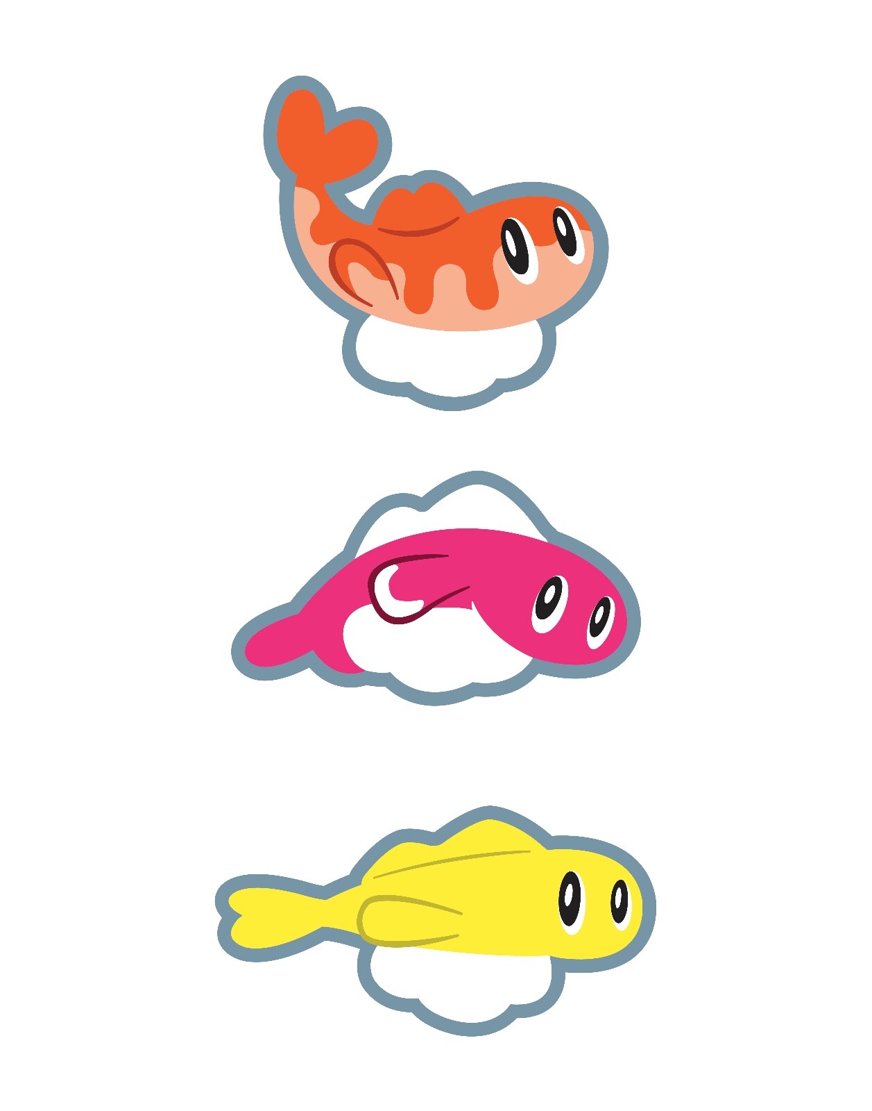 Pokémon Tatsugiri Dragon/Water Mimicry Glossy Waterproof Vinyl Sticker Art