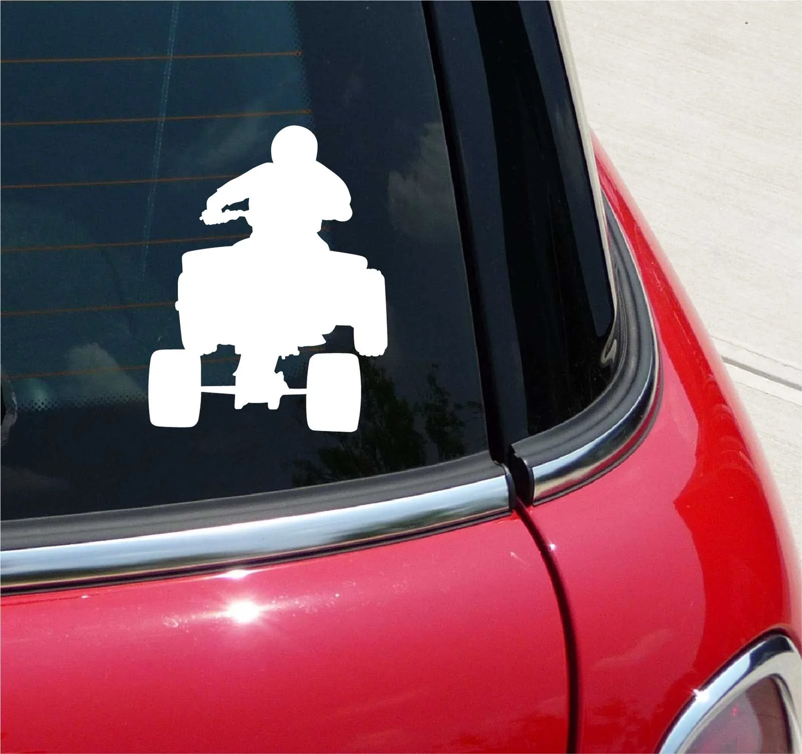 ATV RIDER 4WHEELER 4 WHEELER ALL TERRAIN GRAPHIC DECAL STICKER ART CAR WALL