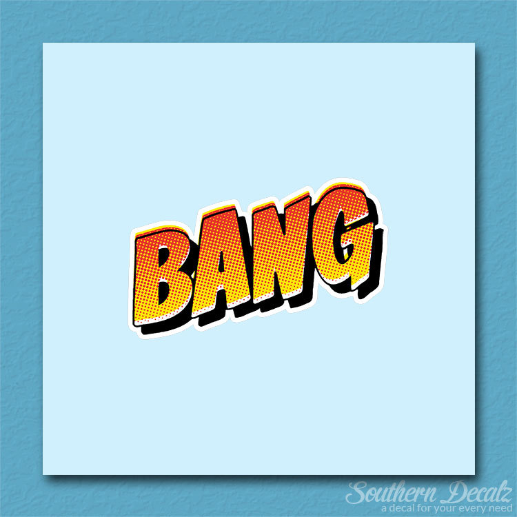 Bang Emoji – Vinyl Decal Sticker – c233 – 6" x 3.75"