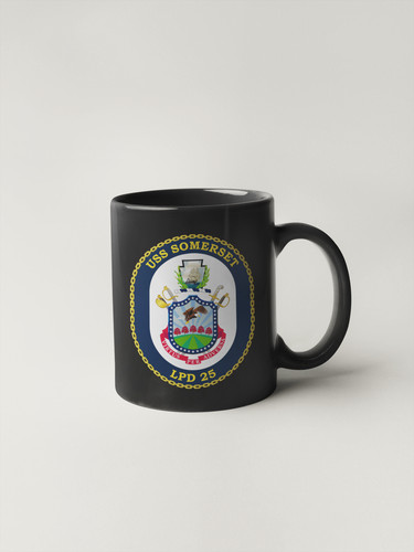 LPD-25 USS Somerset Badge Sticker Decal San Antonio Class