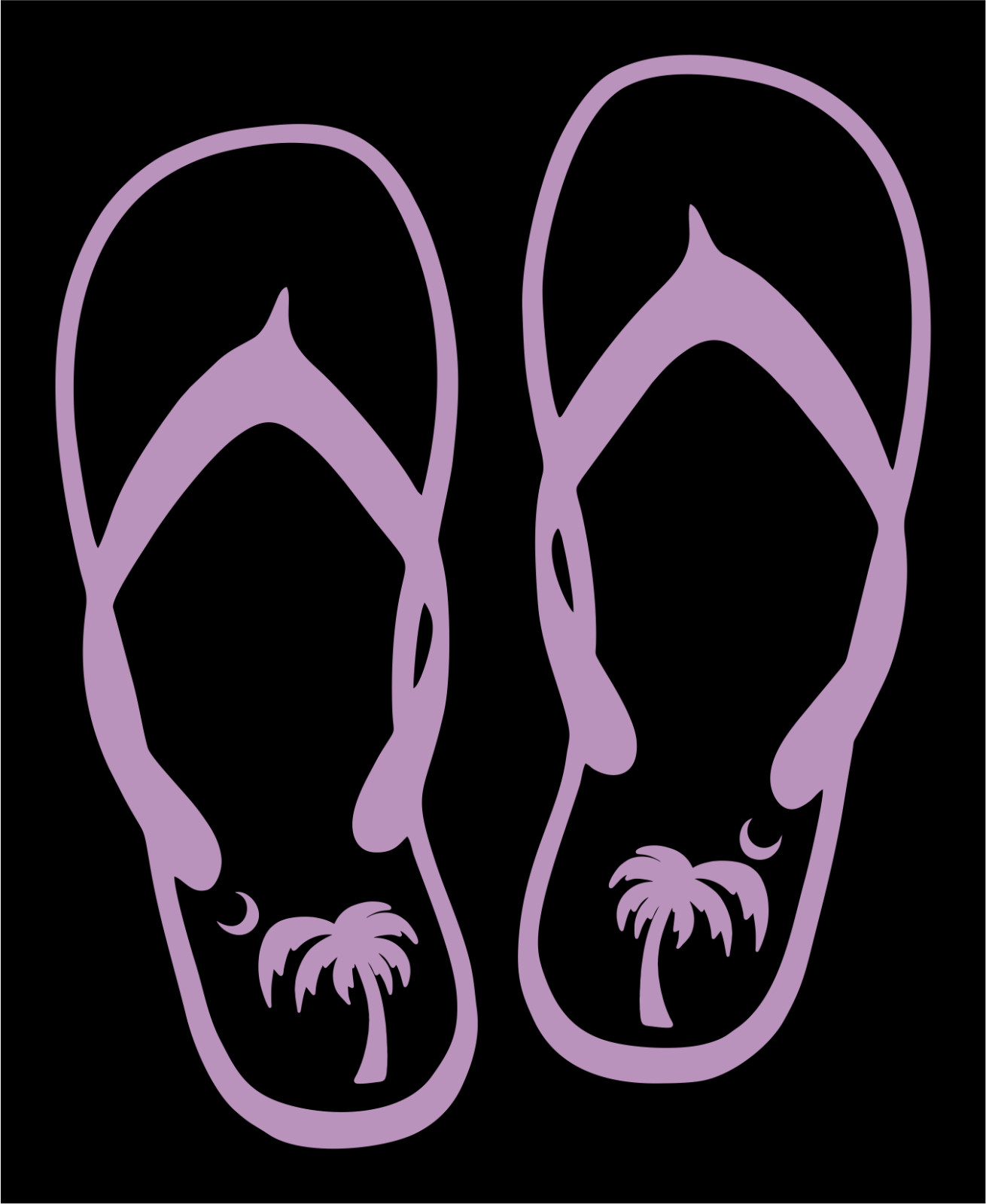 Flip Flops Vinyl Art Decal Sticker Car Truck RV Door Window Wall Laptop Tablet