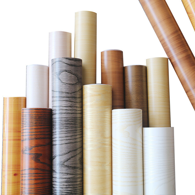 Wood Grain Self-Adhesive Wallpaper Waterproof PVC Contact Stickers Home Decor