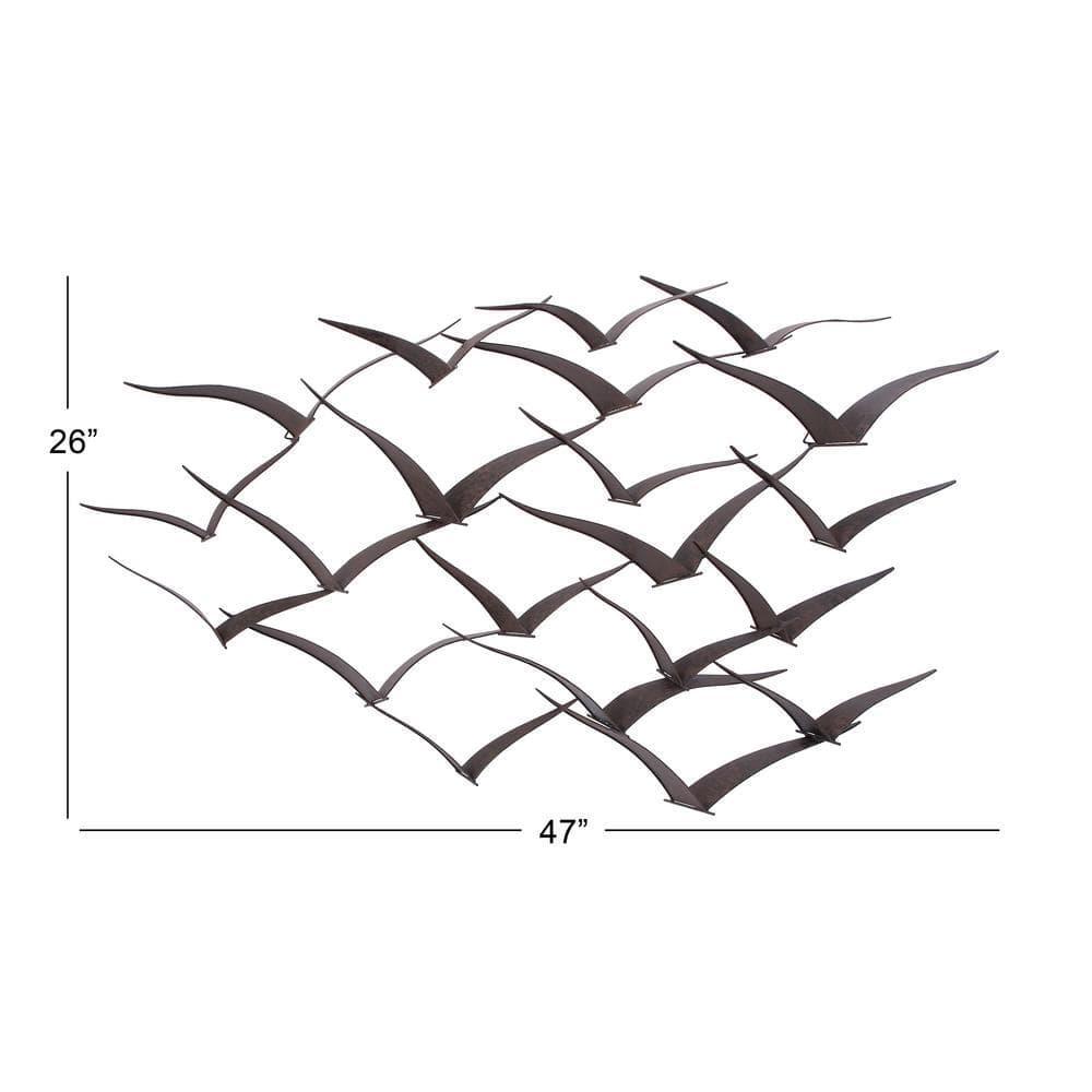 Flight Birds Metal Wall Modern Abstract Contemporary Home Decor Art Sculpture