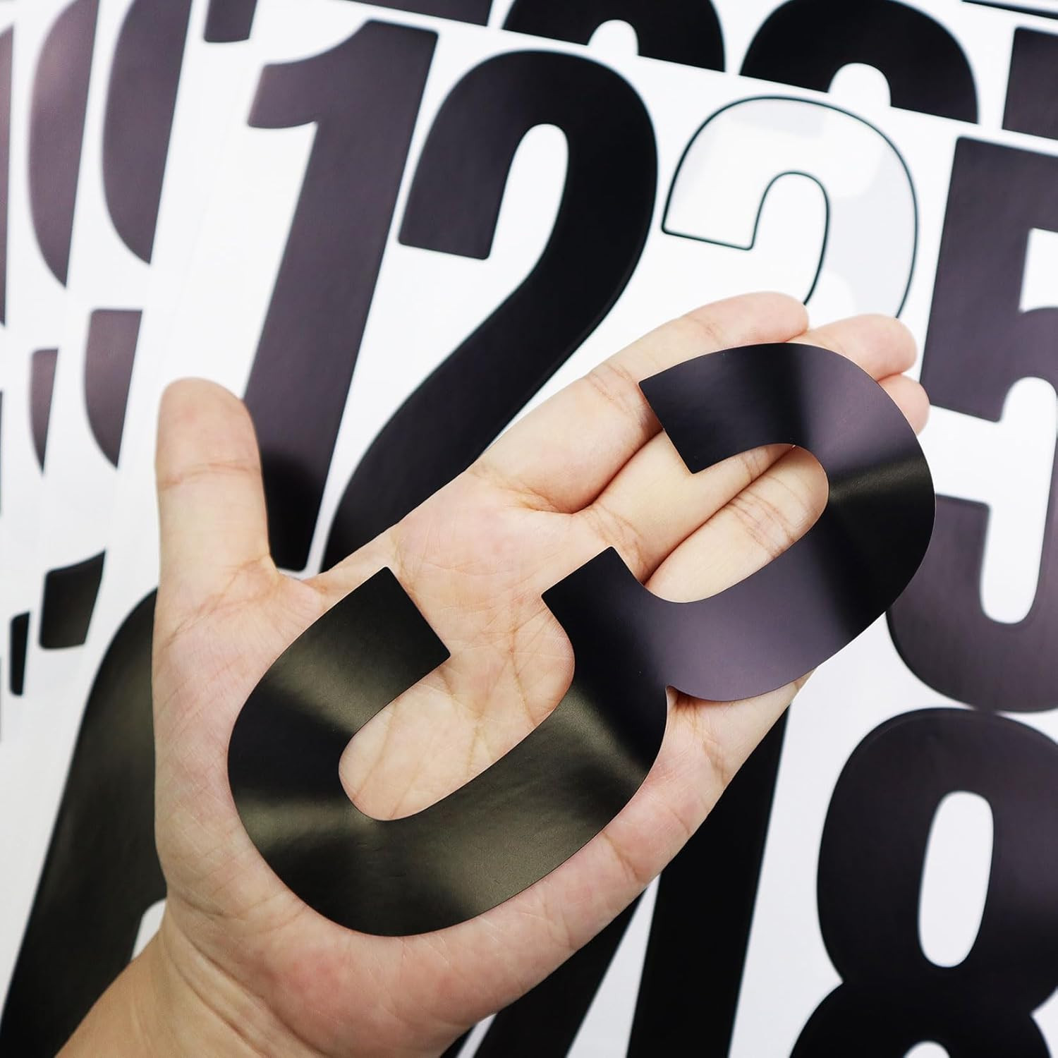 5 Inch Vinyl Number Stickers,88 Pieces Self-Adhesive Large Numbers 0-9 and Punct