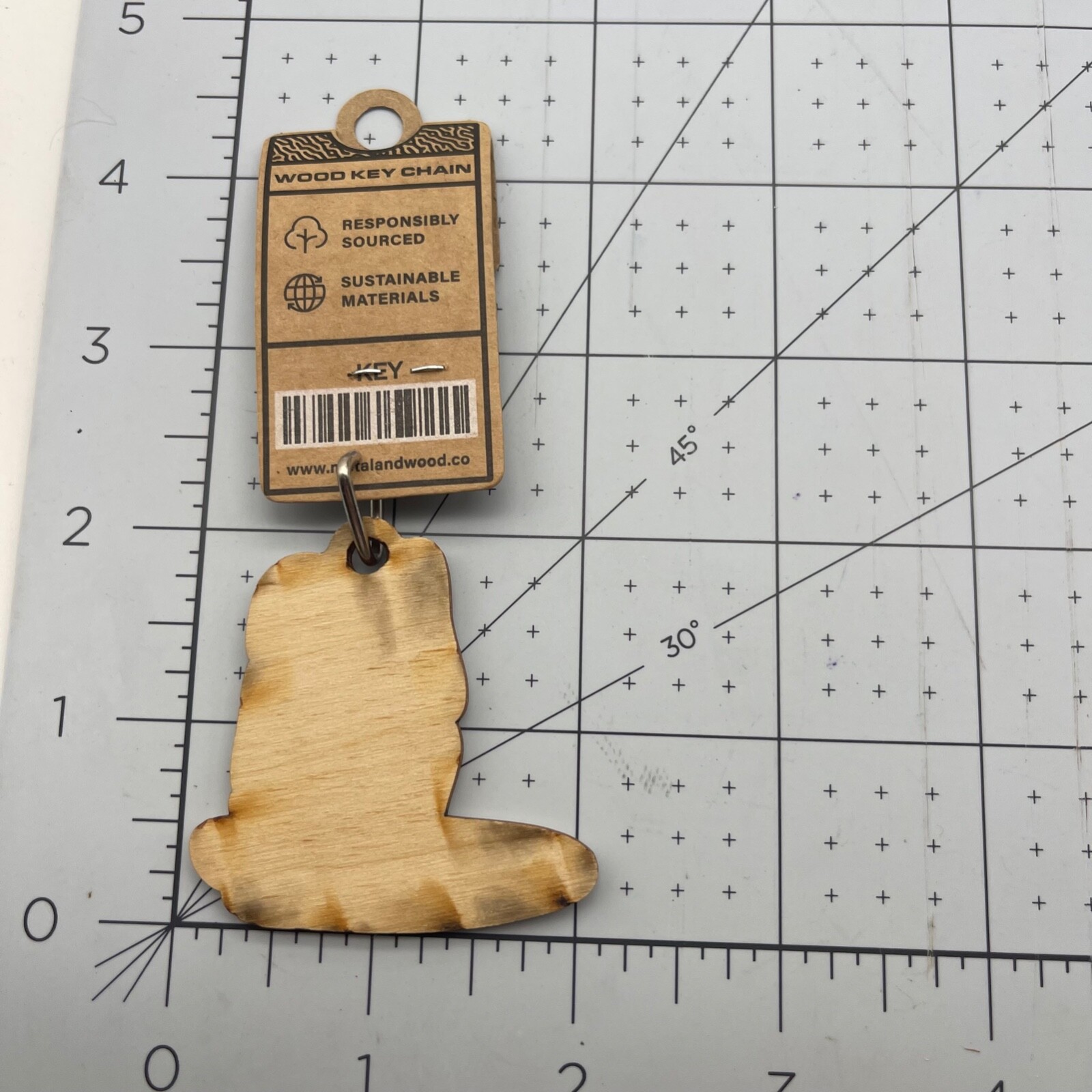 Metal and Wood Co Key Chain Travel Cool Dude Skeleton Surf Life