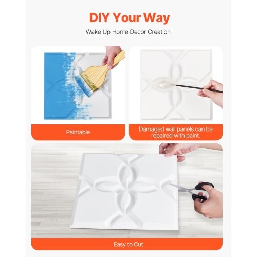 3D Wall Panels 33Pack 1181 x 1181 in PVC Modern Art Minimalist Floral
