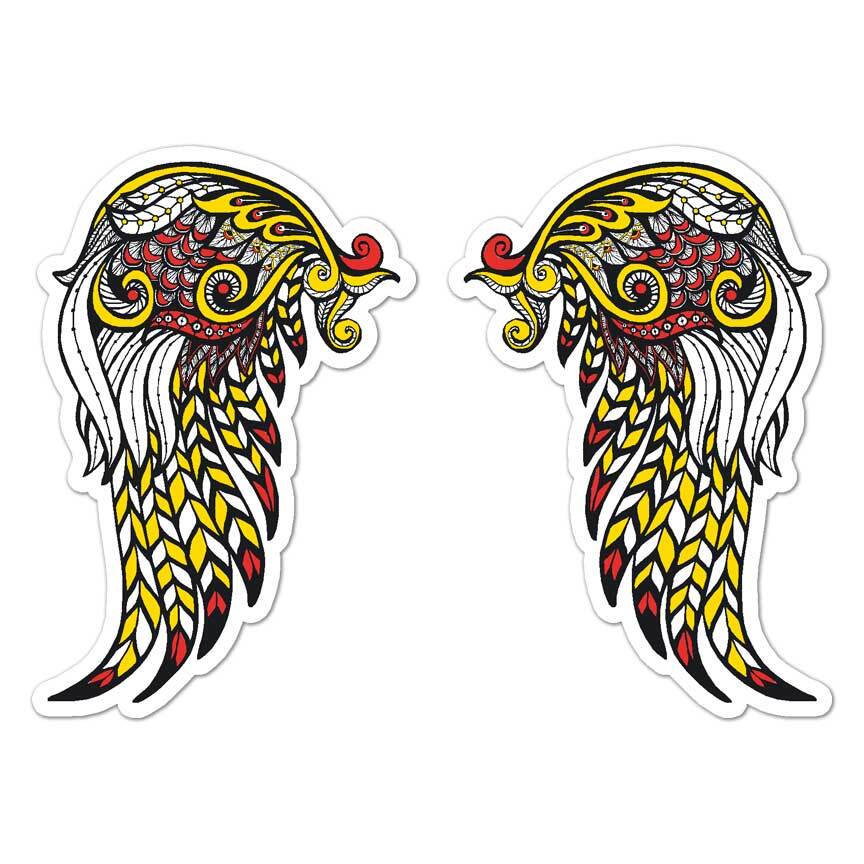 Angel Wings Feathers, Vinyl Decal Sticker, Indoor Outdoor, 3 Sizes, #8082