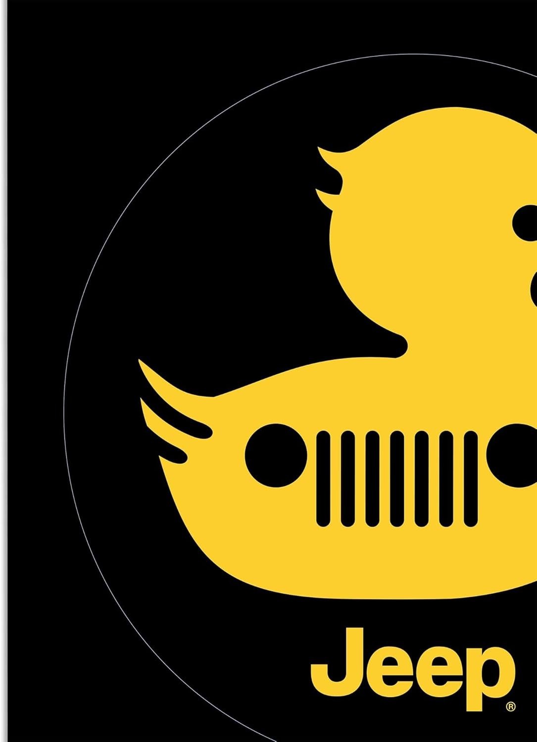 Jeep Duck Adhesive Vinyl Decal – Fun Jeep Duck Sticker for Car, Window, or La