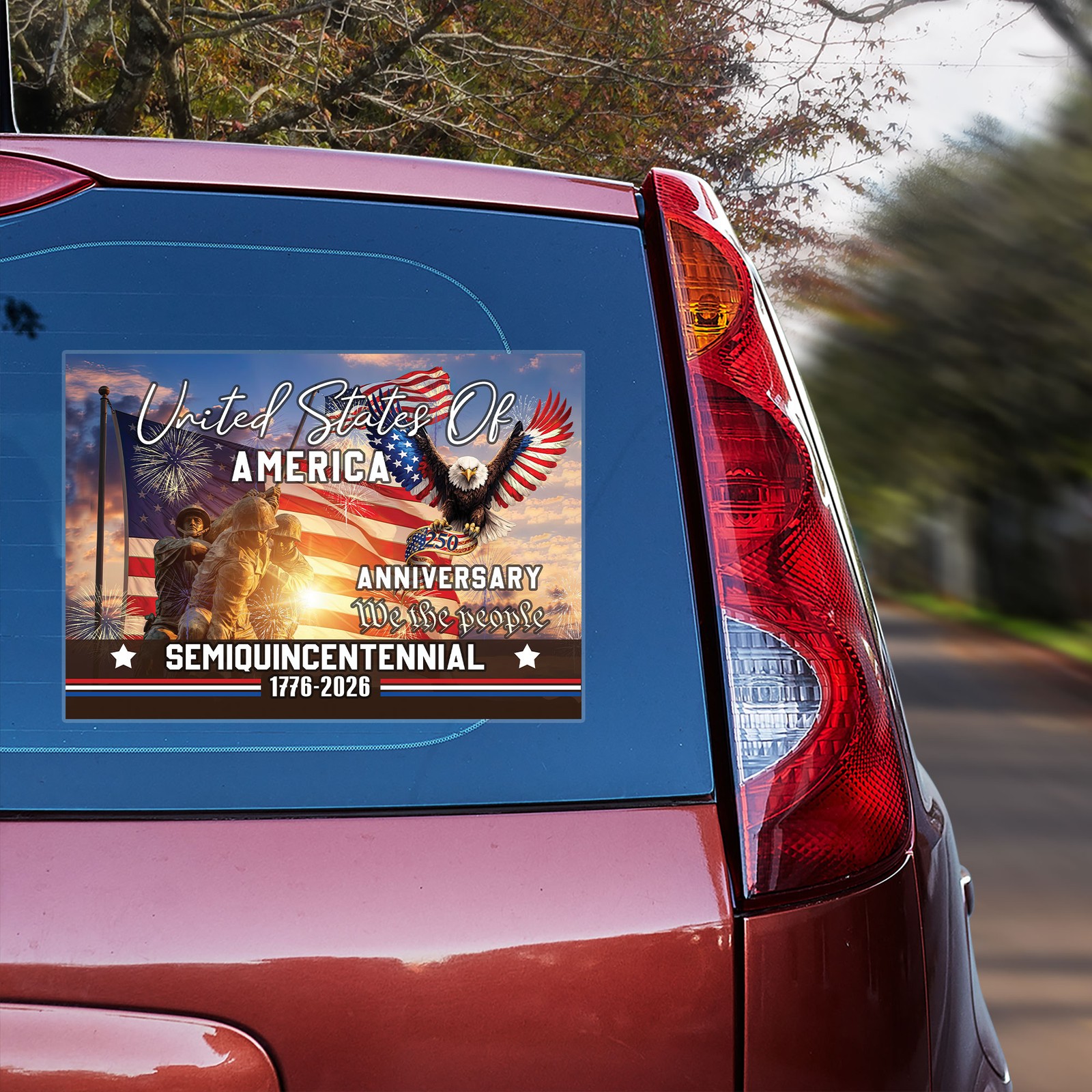 United States Of America 250 Years Anniversary Semiquincentennial Sticker Decal
