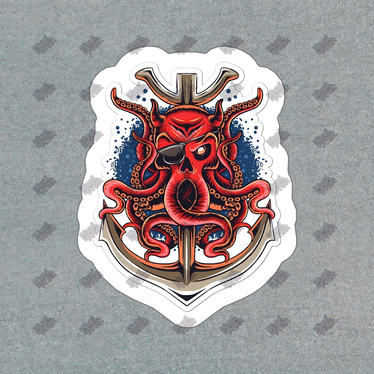 Cool Pirate Octopus Vinyl Sticker Decal Nautical Art Perfect for #462478