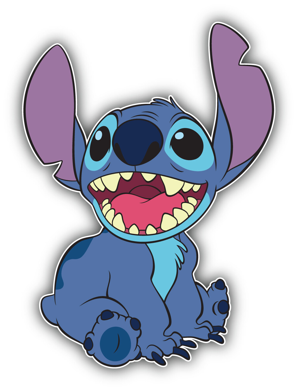 Lilo & Stitch Happy Cartoon Sticker Bumper Decal – "SIZES"