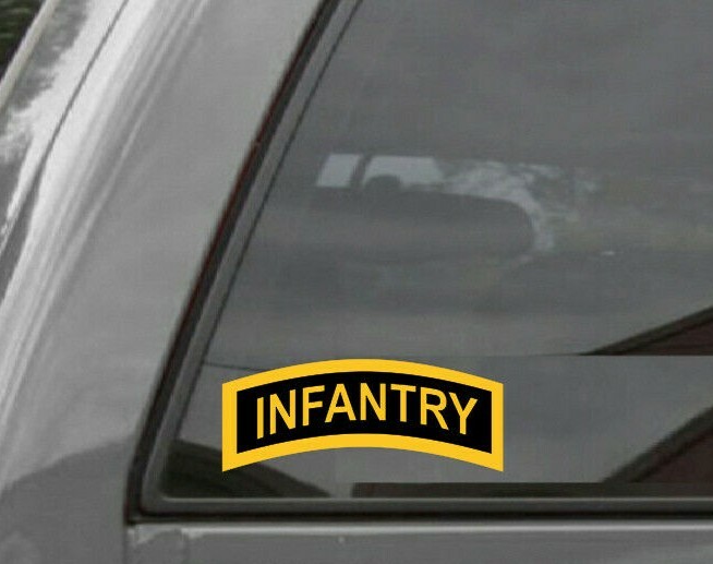 INFANTRY Tab Car Vinyl Window Decal/Sticker U.S. ARMY INFANTRY