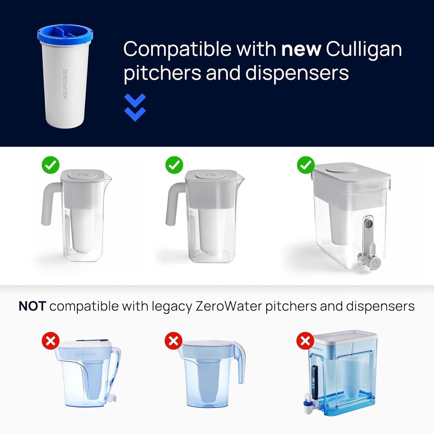 with ZeroWater Technology 10-Cup Water Filter Pitcher – In… Fas