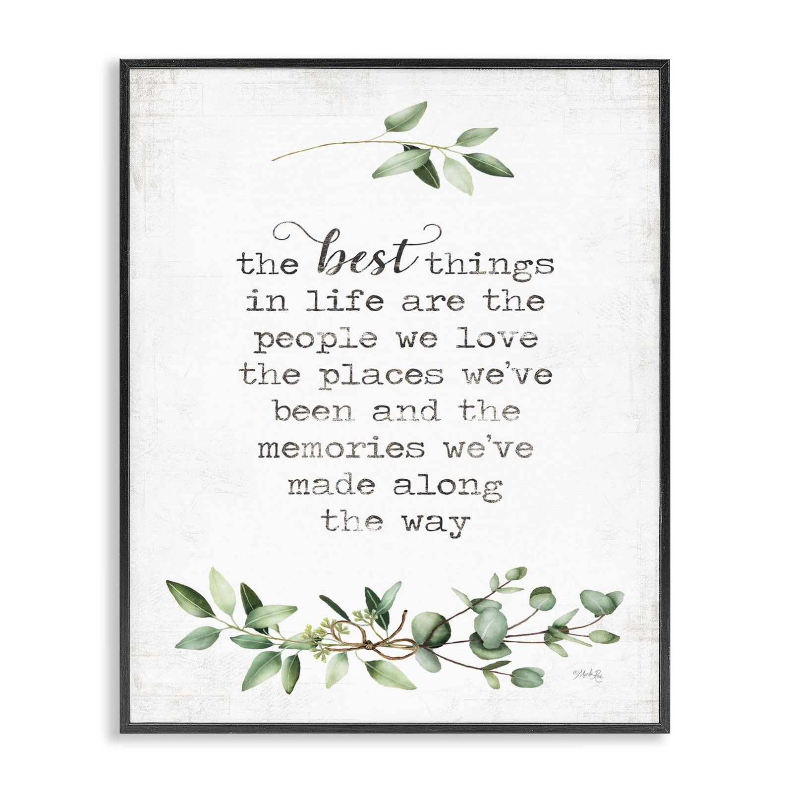 Stupell Industries The Best Things In Life Are People Plants Typography Black…