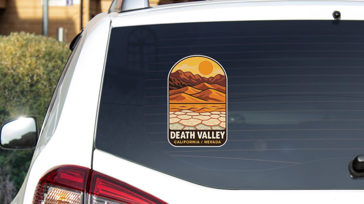 Death Valley California Nevada Sticker Decal Vinyl Die-Cut Symbolic Landmark