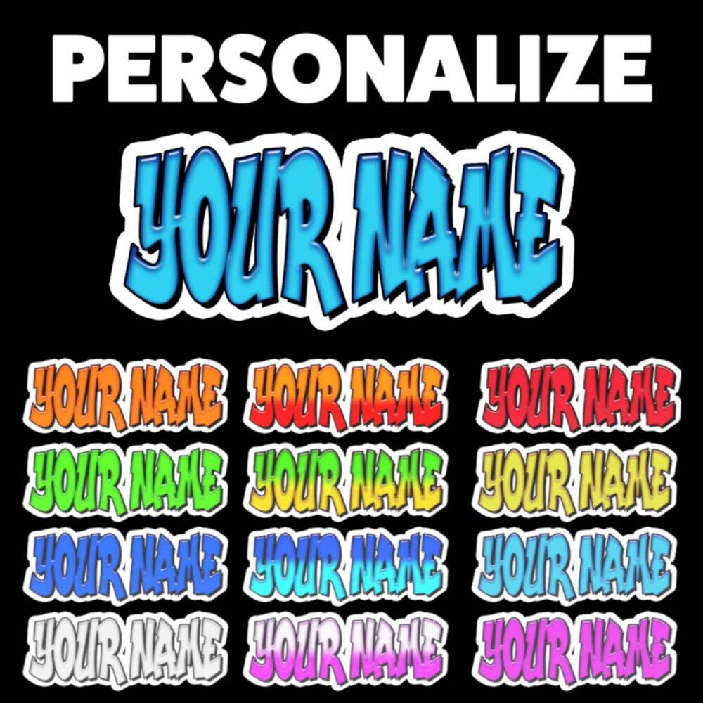 Custom Personalized Vinyl Graffiti Name Decal Sticker LIGHT BLUE or YOUR CHOICE