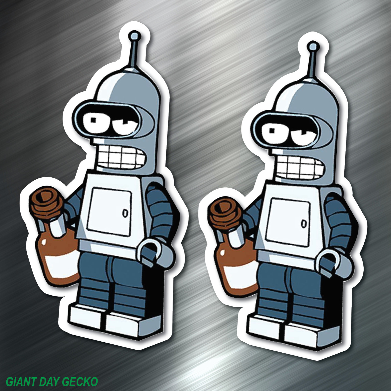 (2) TWO Bender Futurama Fry Decal Stickers Car Adult Sticker Swim Cartoon New