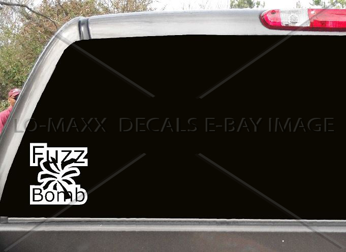 Fuzz Bomb Original Graphic Design Various Sizes & Colors Die Cut Vinyl Decal