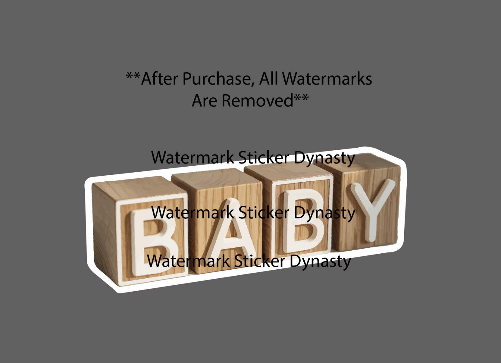 Baby Blocks Sticker Waterproof Decal Child Newborn Family Baby Shower Gift NEW