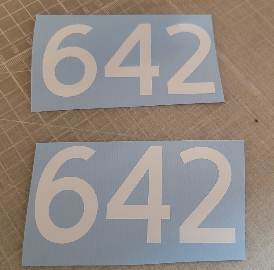 TWO Custom Mailbox Address Street Numbers Vinyl Decal House Business Door 3.0