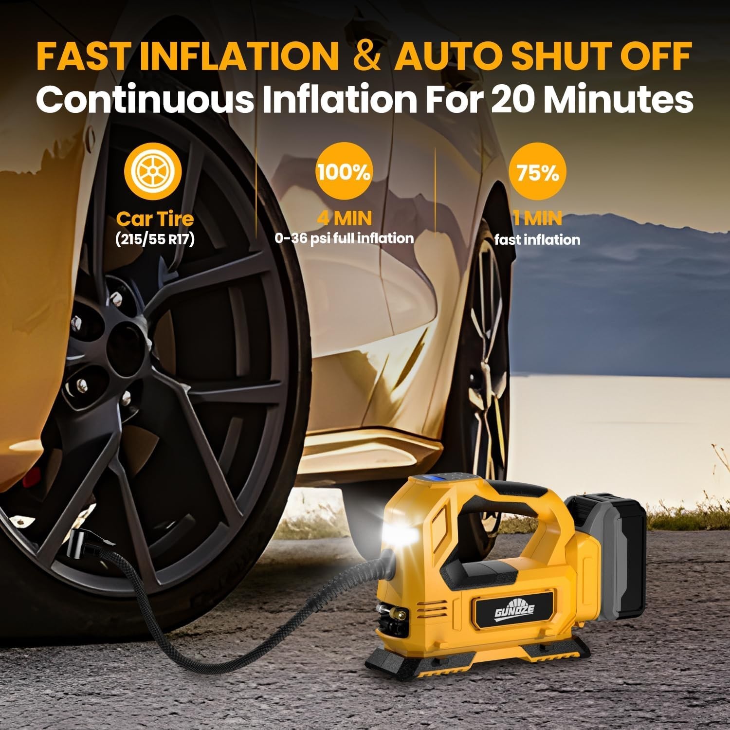 Cordless Tire Air Compressor Dewalt 20V Max Battery 150PSI Portable Air Pump New
