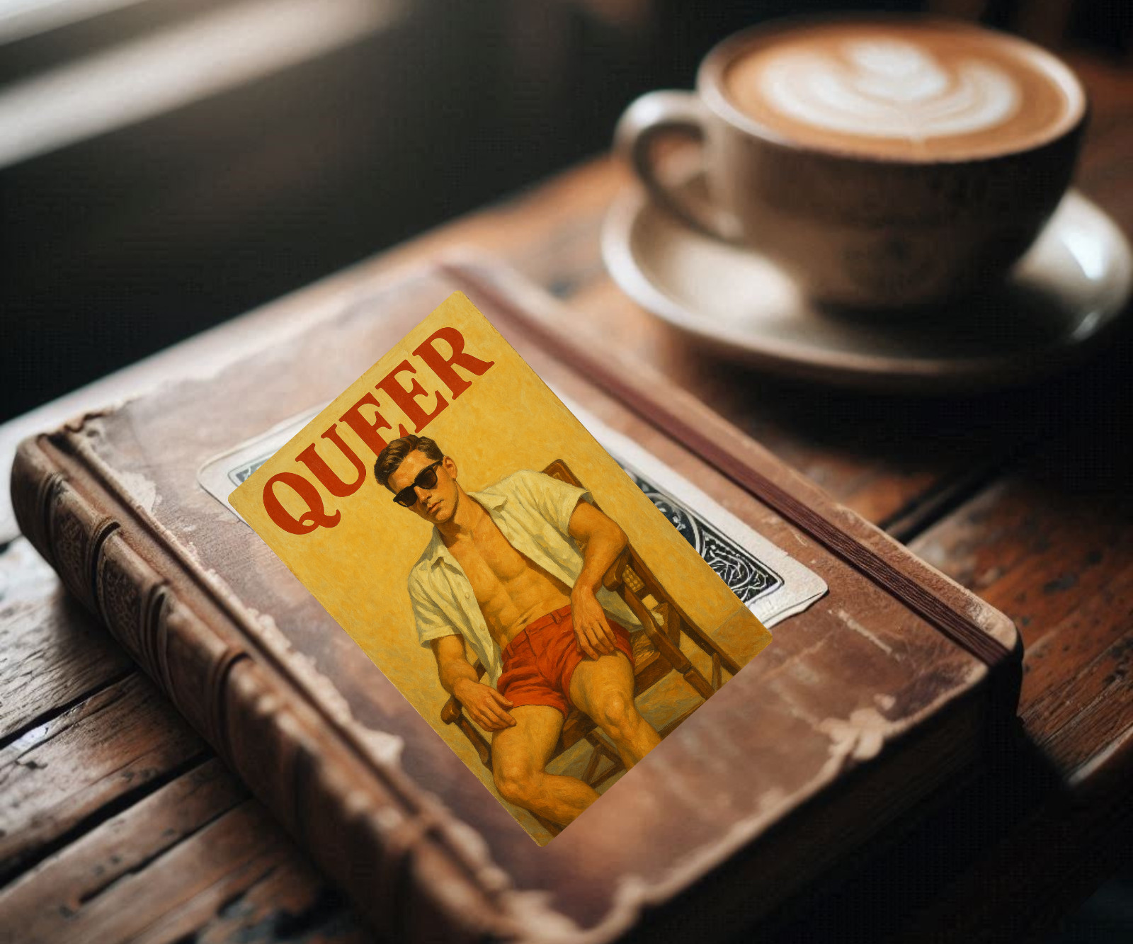 Queer Vintage 1960s Pulp Magazine Cover Sticker– Retro Gay Art Print